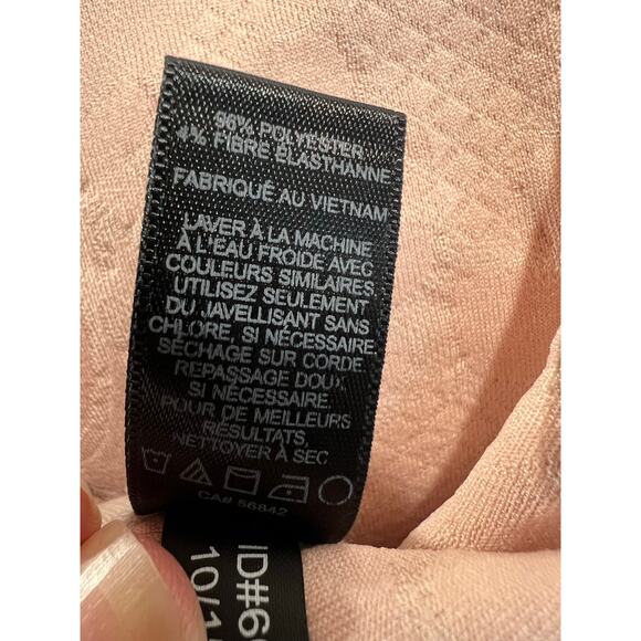 Express Blush Pink Textured Floral Quilted Moto Jacket Women’s Size M - Picture 6 of 11